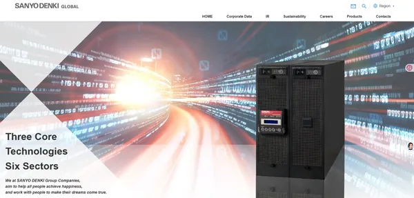 6 Homepage screenshot of Sanyo Denki (San Ace).webp